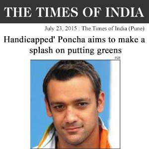 Handicapped' Poncha aims to make a splash on putting greens